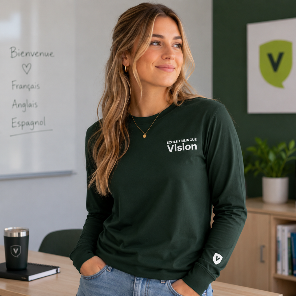 T-Shirt à manches longues - Vert Forêt (Enfants et Adultes)