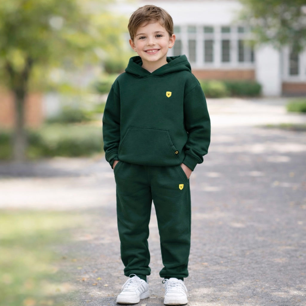 Pantalon Coton Ouaté - Vert Forêt