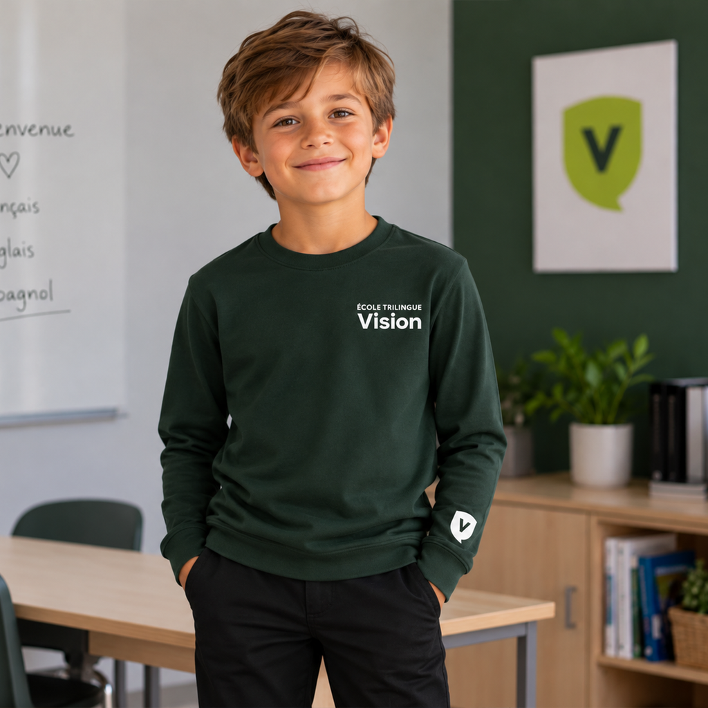 T-Shirt à manches longues - Vert Forêt (Enfants et Adultes)